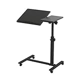 TigerDad Overbed Bedside Desk Mobile Rolling Laptop Stand...