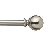 Bali Blinds 5/8' Ball Cafe Rod Set, 48-84', Satin Nickel