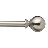 Bali Blinds 5/8' Ball Cafe Rod Set, 48-84', Satin Nickel