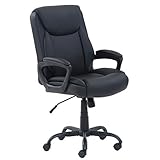 Amazon Basics Classic Puresoft PU-Padded Mid-Back Office...