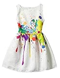 21KIDS Creative Art Colorful Paint Print Dress for Summer...