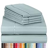 LuxClub 6 PC Sheet Set Bamboo Sheets Deep Pockets 18' Eco...