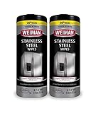 Weiman Stainless Steel Cleaner Wipes (2 Pack) Fingerprint...