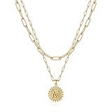 Yoosteel Gold Initial Necklaces for Women Girls, 14K Gold...