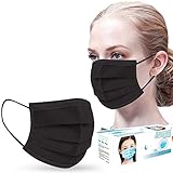 50PCS Black 3 ply Disposаble Face Mɑsk For Coronɑvịrus...