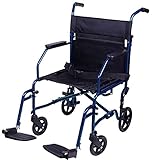 Carex Transport Wheelchair With 19 inch Seat - Folding...