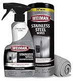 Weiman Stainless Steel Cleaner Kit - Fingerprint Resistant,...
