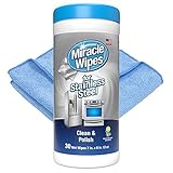 MiracleWipes for Stainless Steel, Cleaner Wipes for Kitchen...
