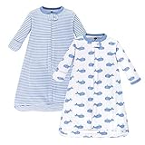 Hudson Baby unisex baby Cotton Long-Sleeve Sleeping Bag,...