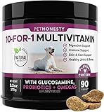 PetHonesty 10 in 1 Dog Multivitamin with Glucosamine -...